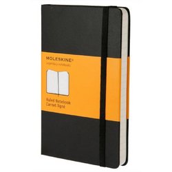 Блокнот Moleskine Classic Large A5+ 120 листов черный в линейку на сшивке (130x210 мм)